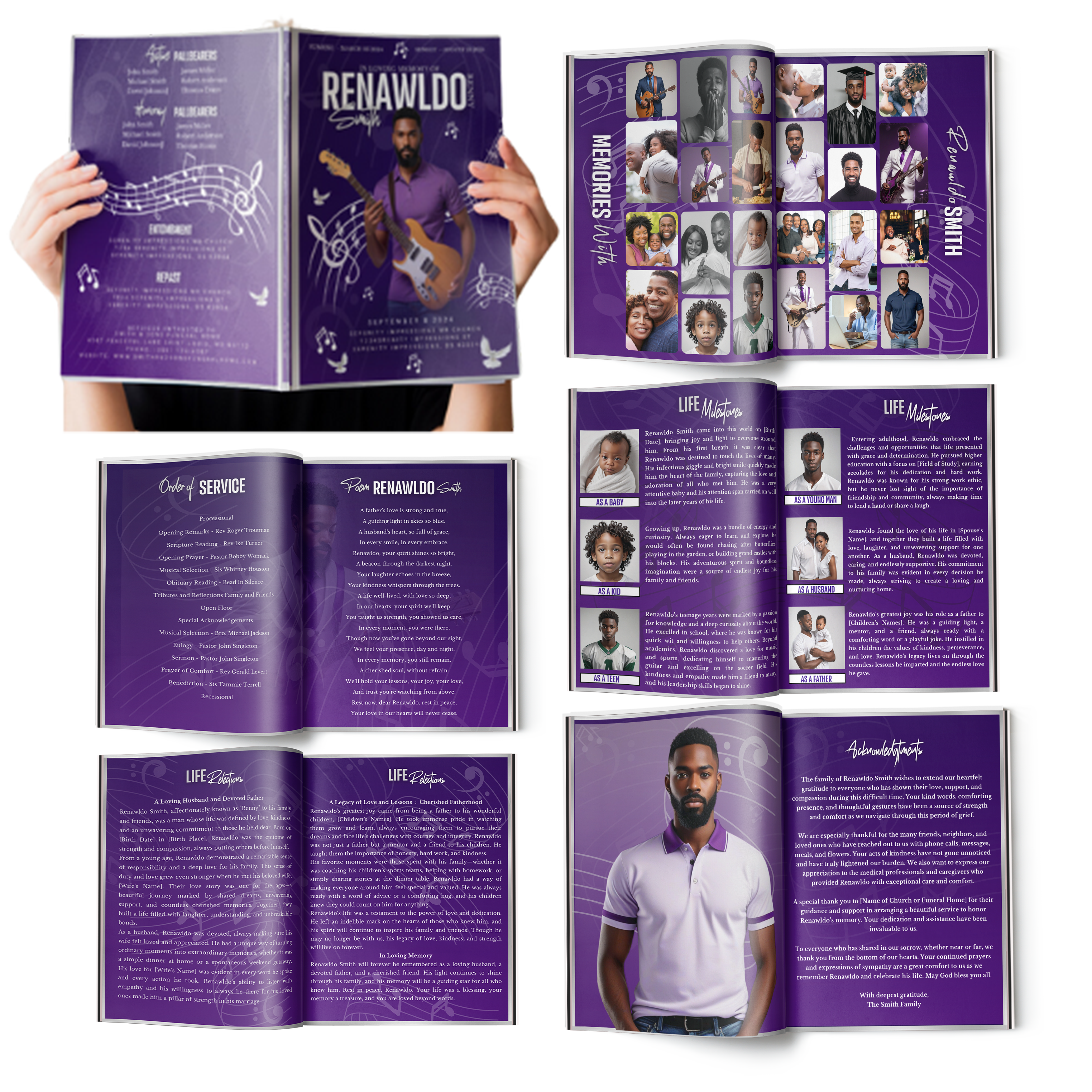 Magazine Style Obituary (Design & Print) - Serenity Impressions Design Studio LLC