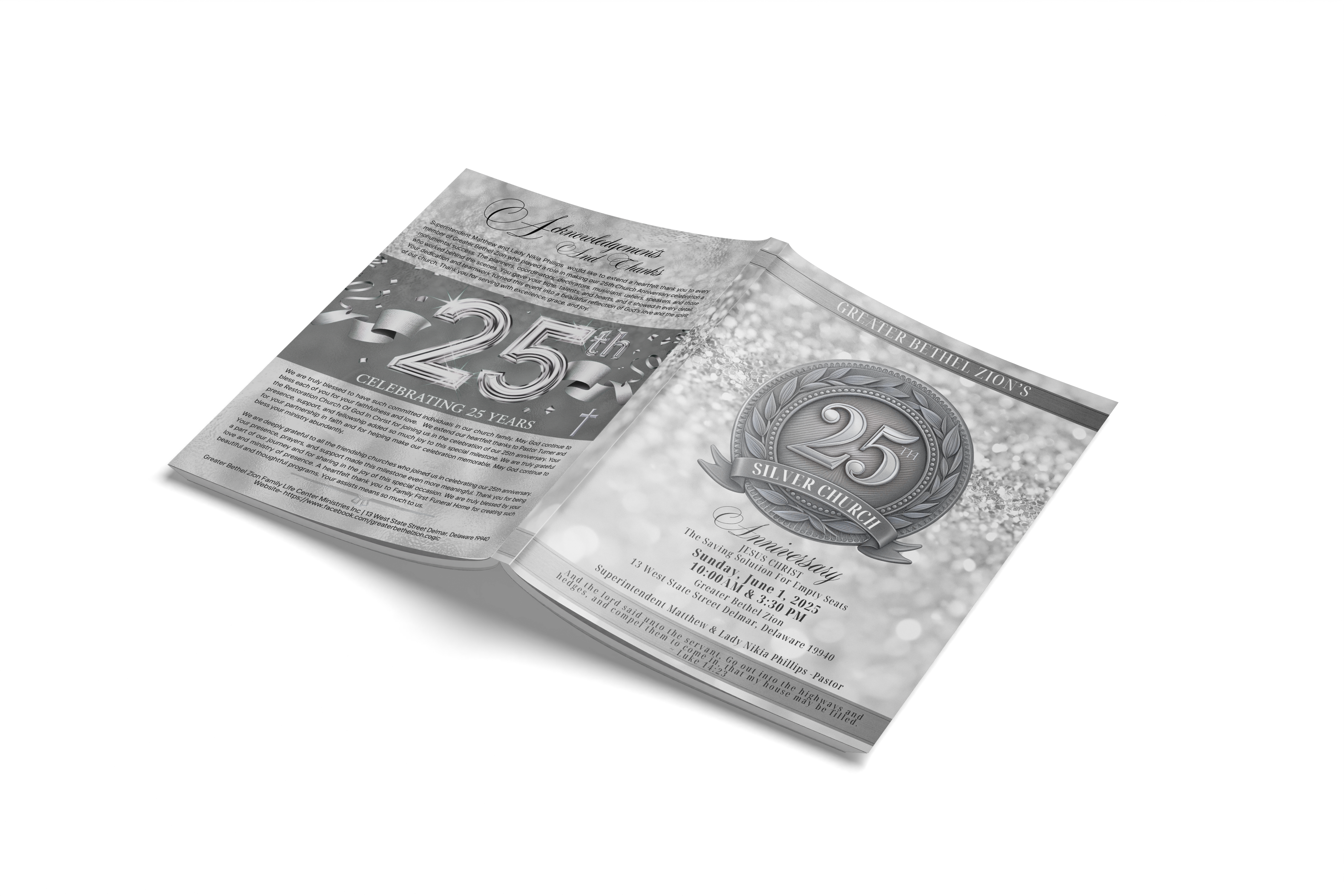 Custom church Booklet - DESIGN ONLY! - BrandingStudio314