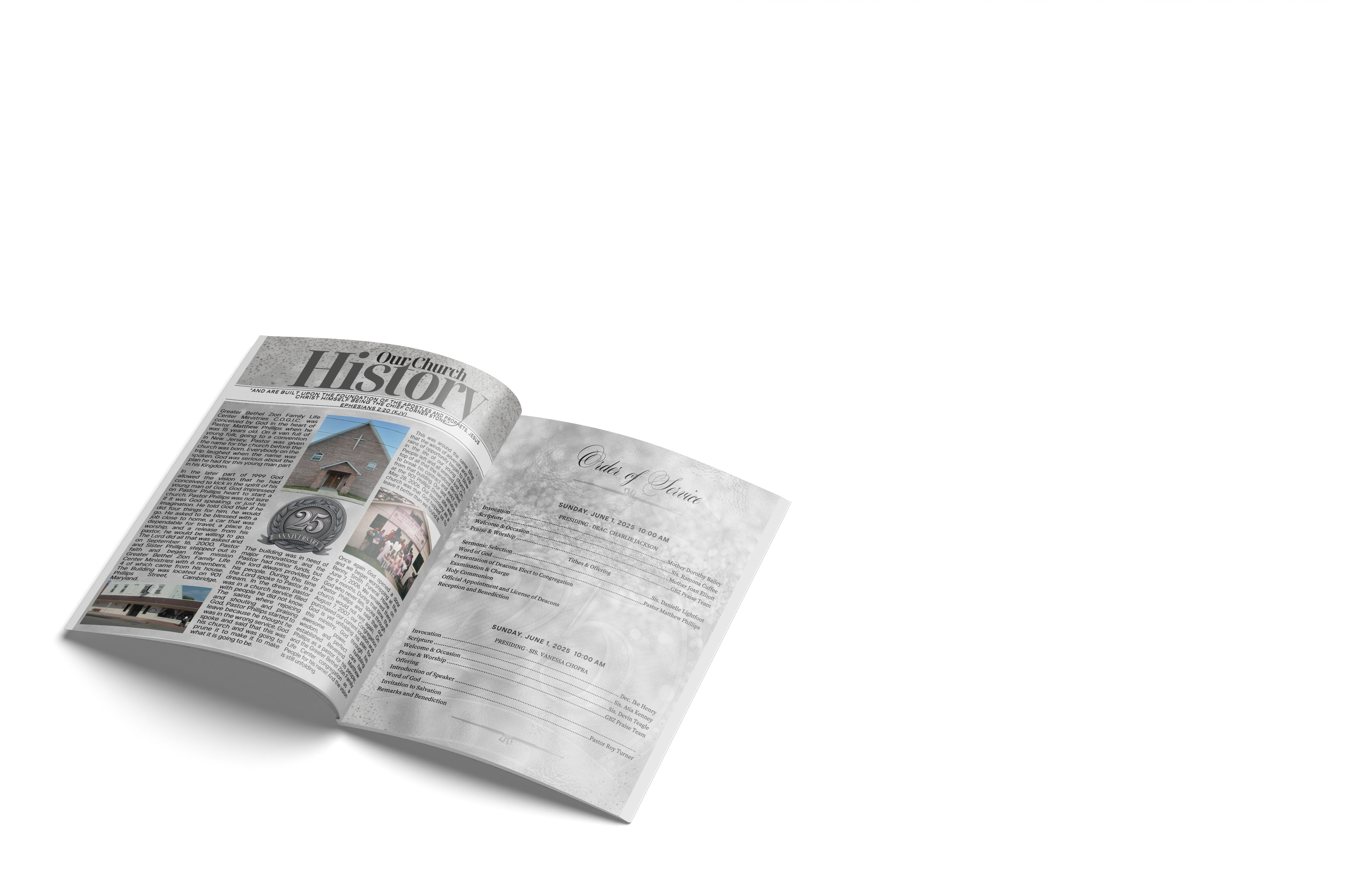 Custom church Booklet - DESIGN ONLY! - BrandingStudio314