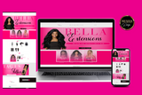 Pink Hair - Premade Website Design + Theme Installation - BrandingStudio314