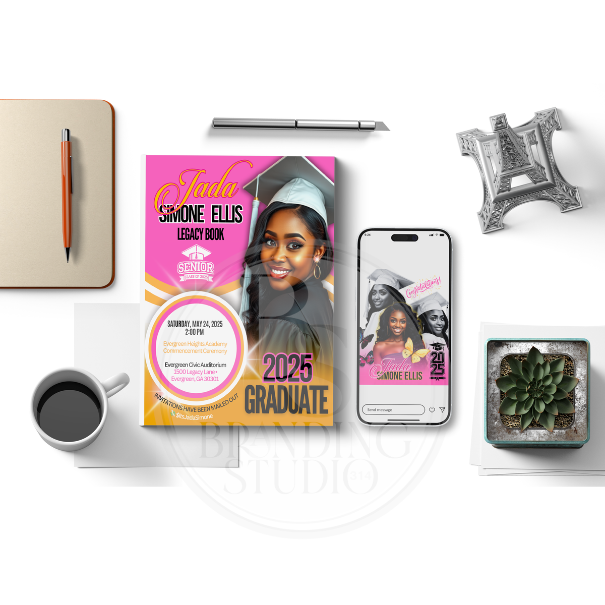 2025 Grad 8 PAGE Book CANVA TEMPLATE