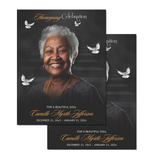 DIY  Funeral Programs, 4 page  Female Obituary Design