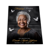 DIY  Funeral Programs, 4 page  Female Obituary Design